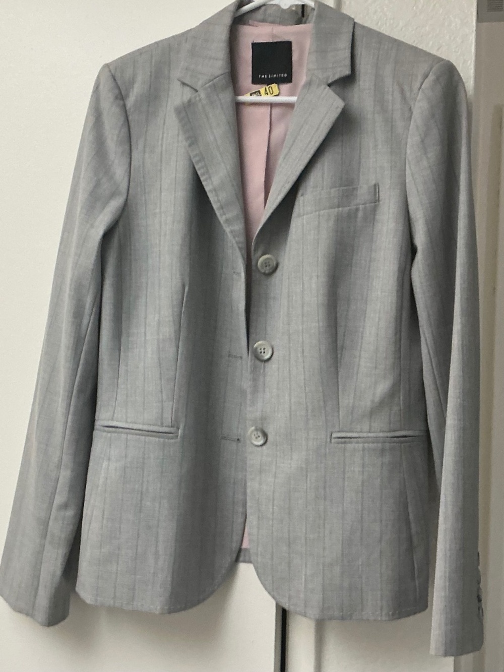 Vintage 1995 the Limited gray pinstripe jacket size 10